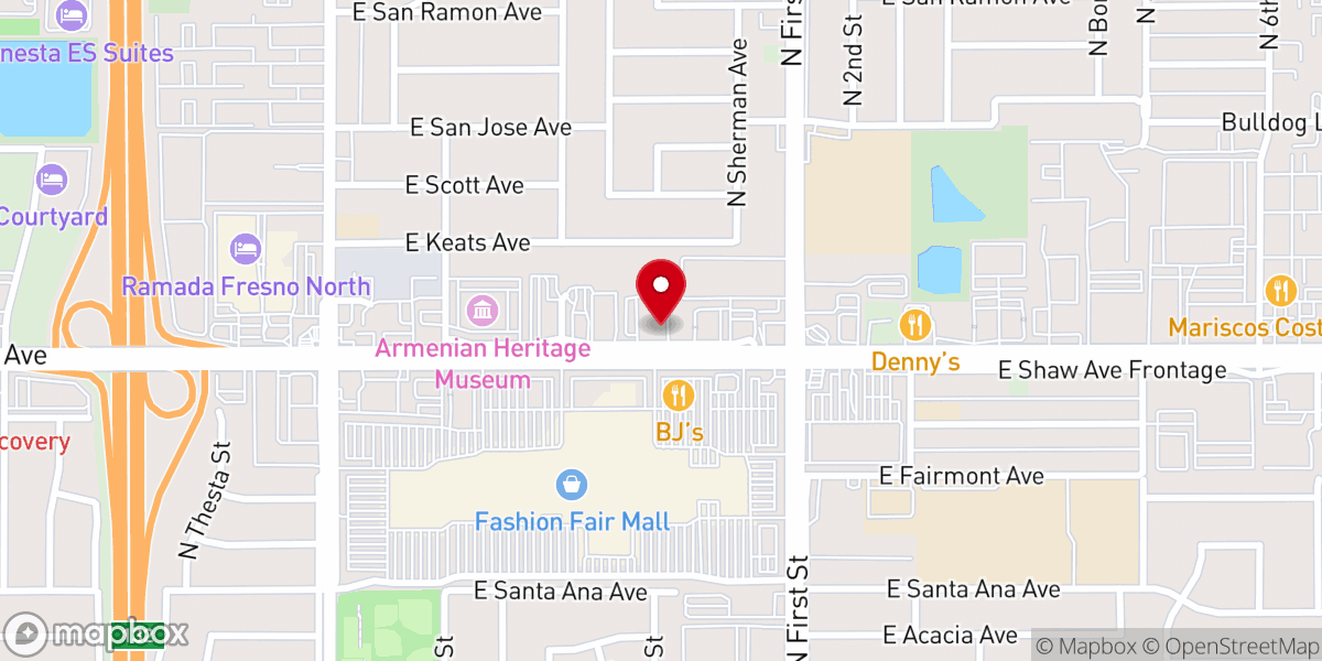 Map showing location of California Southern Baptist