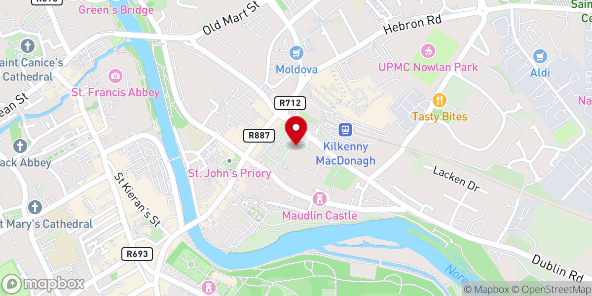 Map showing location of Church of St John The Evangelist