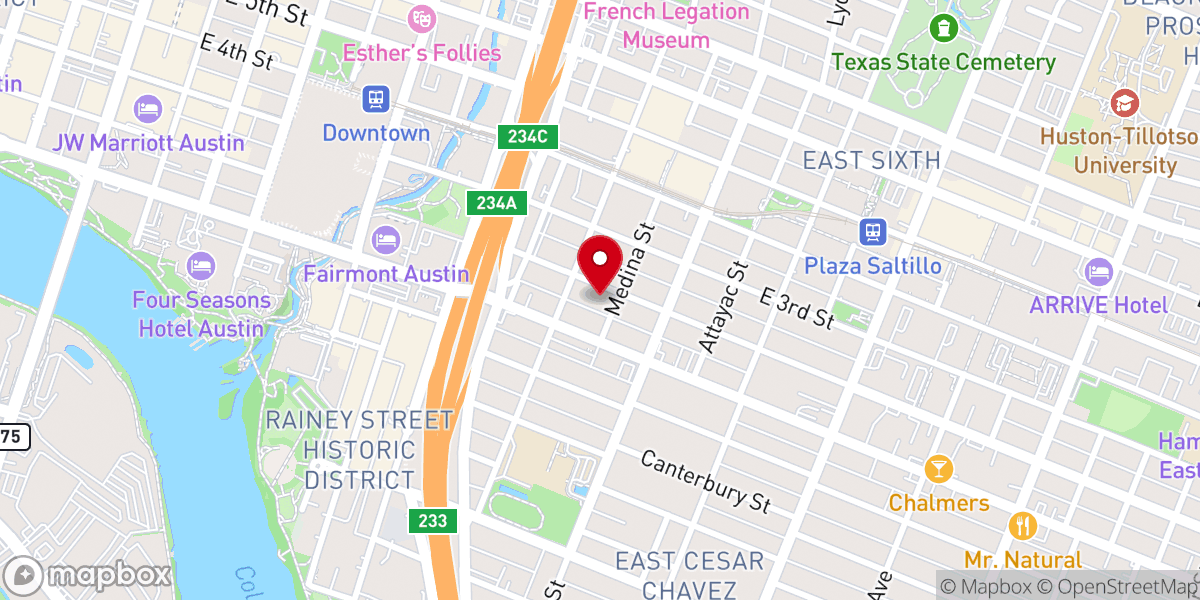 Map showing location of Christ Church