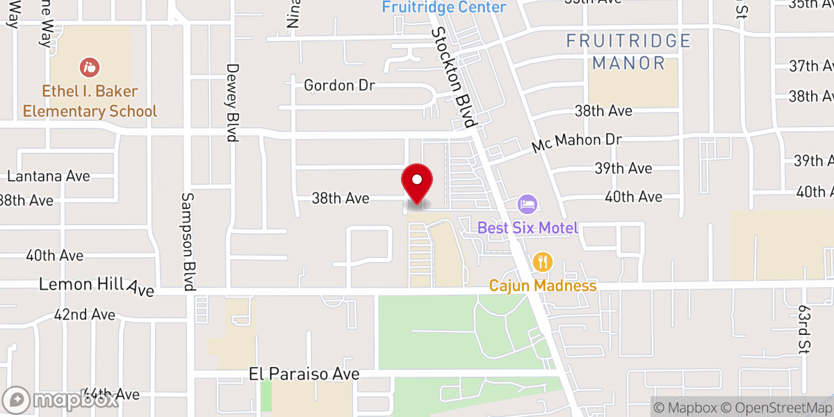 Map showing location of Great Harvest Baptist Church