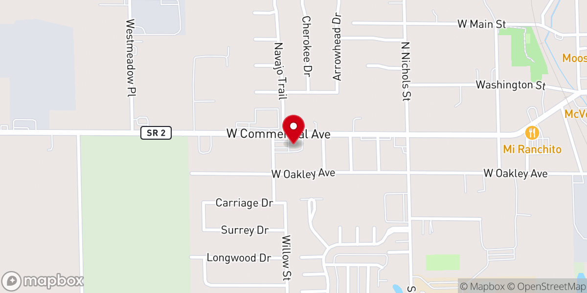 Map showing location of Trinity Lutheran Church, Lowell, Indiana