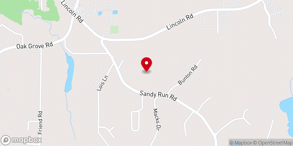 Map showing location of Mclain United Methodist Church