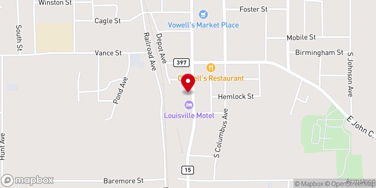 Map showing location of City Gun & Pawn