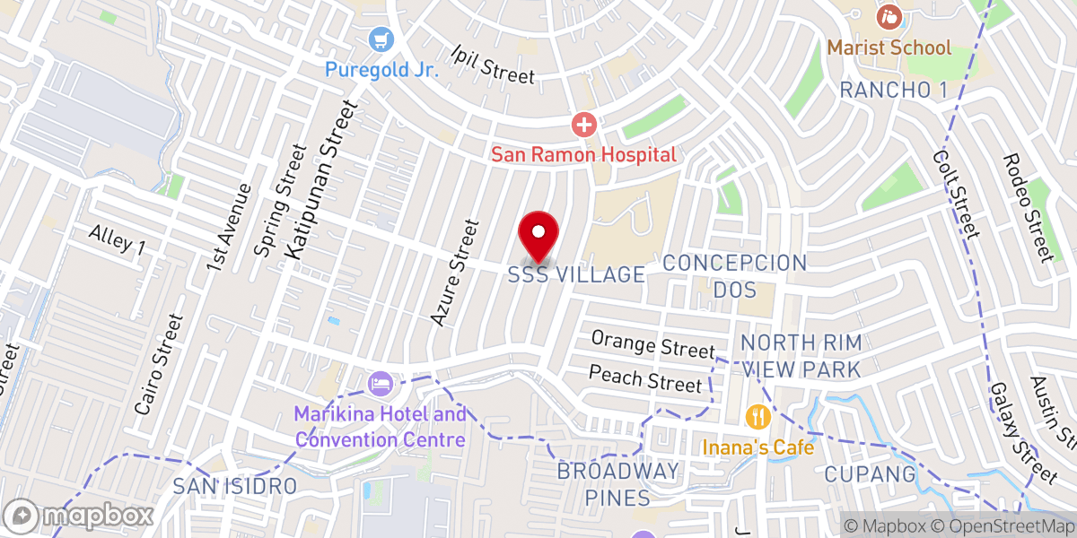 Map showing location of Calvary Baptist Church