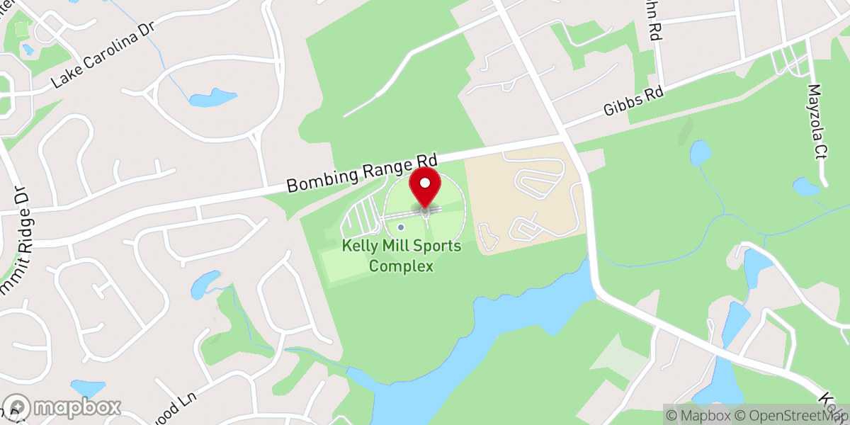 Map showing location of Kelly Mill Sports Complex