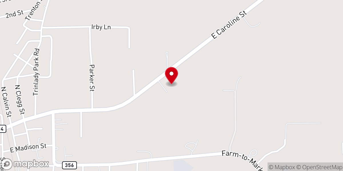 Map showing location of Trinity Fellowship Church