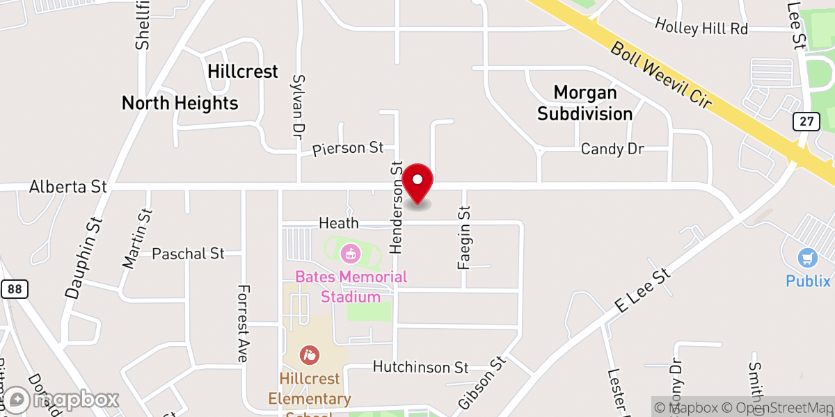 Map showing location of St Luke United Methodist Church