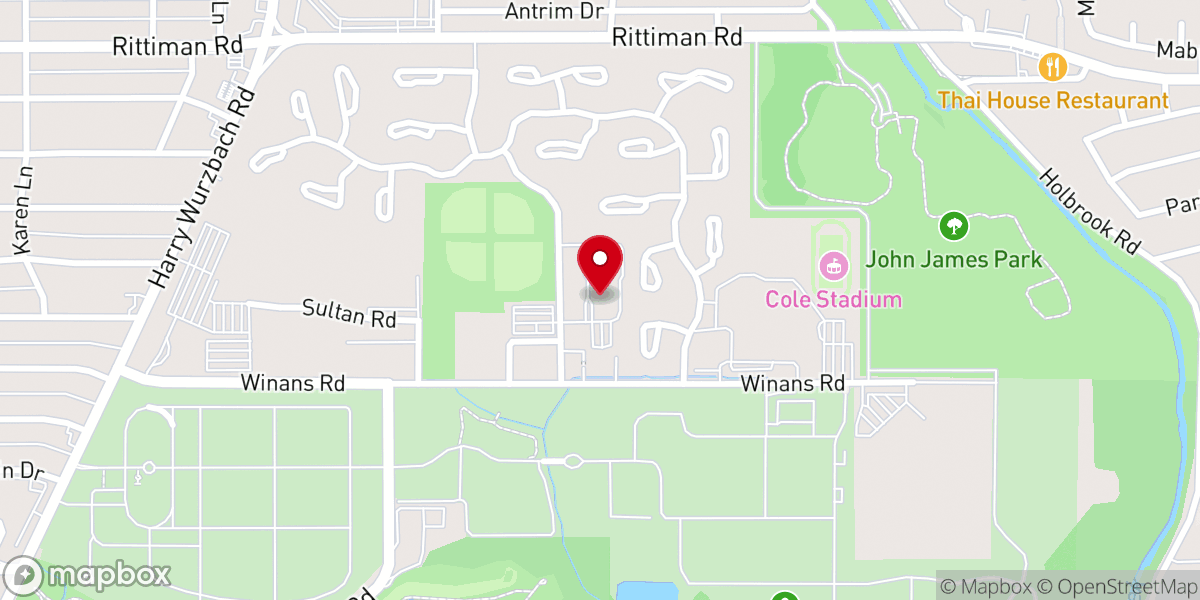 Map showing location of Chapel and Family Life Center
