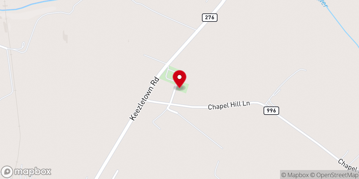 Map showing location of New Vision Ministries
