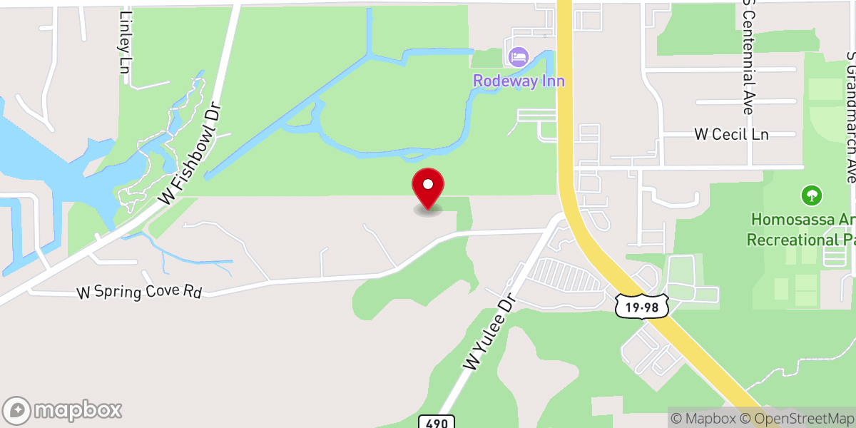 Map showing location of Larry's Fish Camp