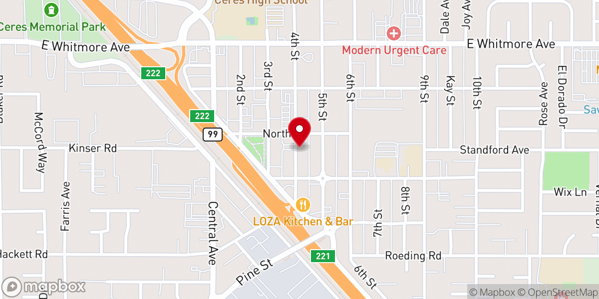 Map showing location of Echoes of Praise