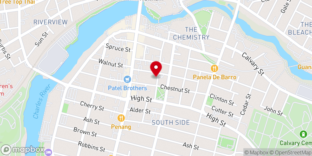Map showing location of St. Charles Borromeo Church /of St Mary's Parish