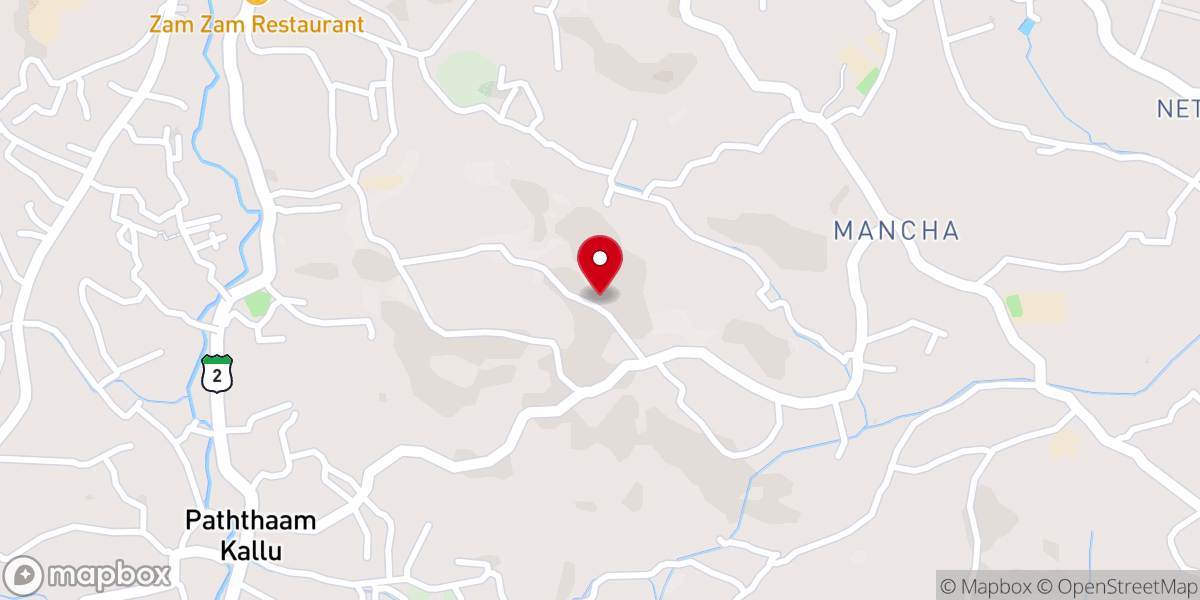 Map showing location of Mountain View Baptist Church, PBM
