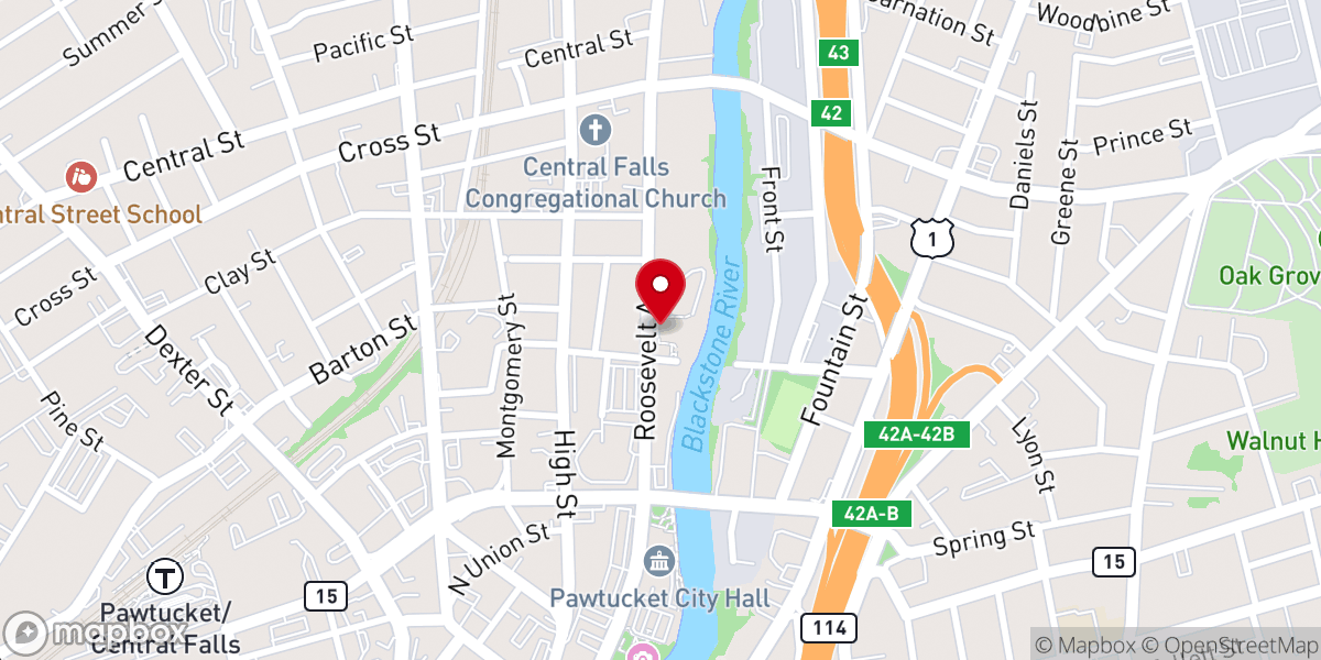 Map showing location of Chinese Christian Church of Rhode Island
