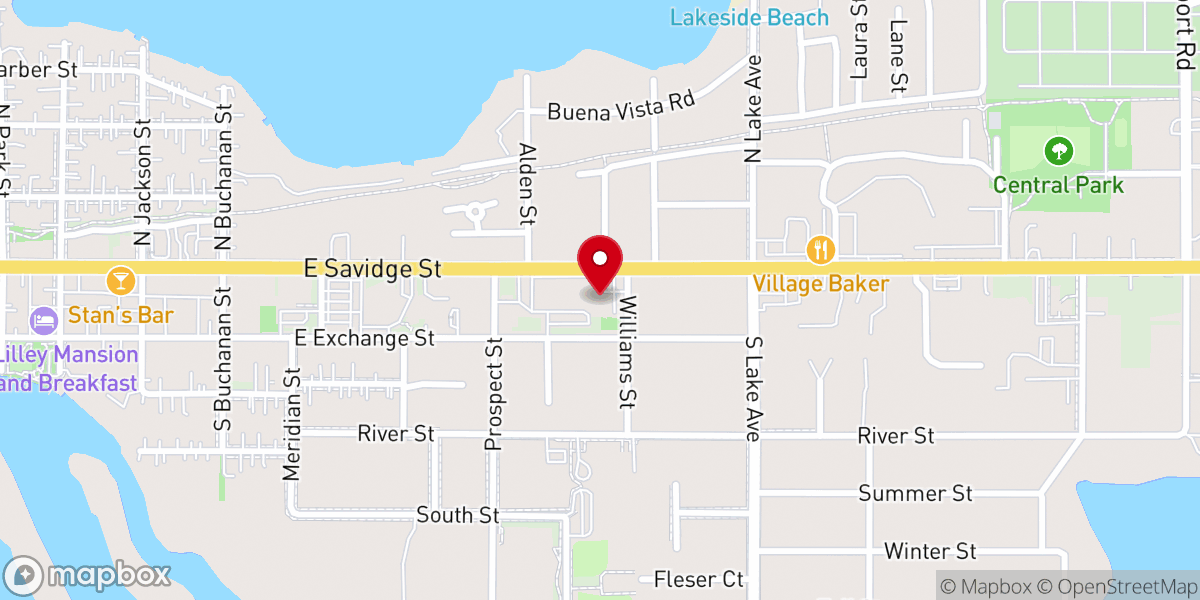 Map showing location of St. Mary's Catholic School