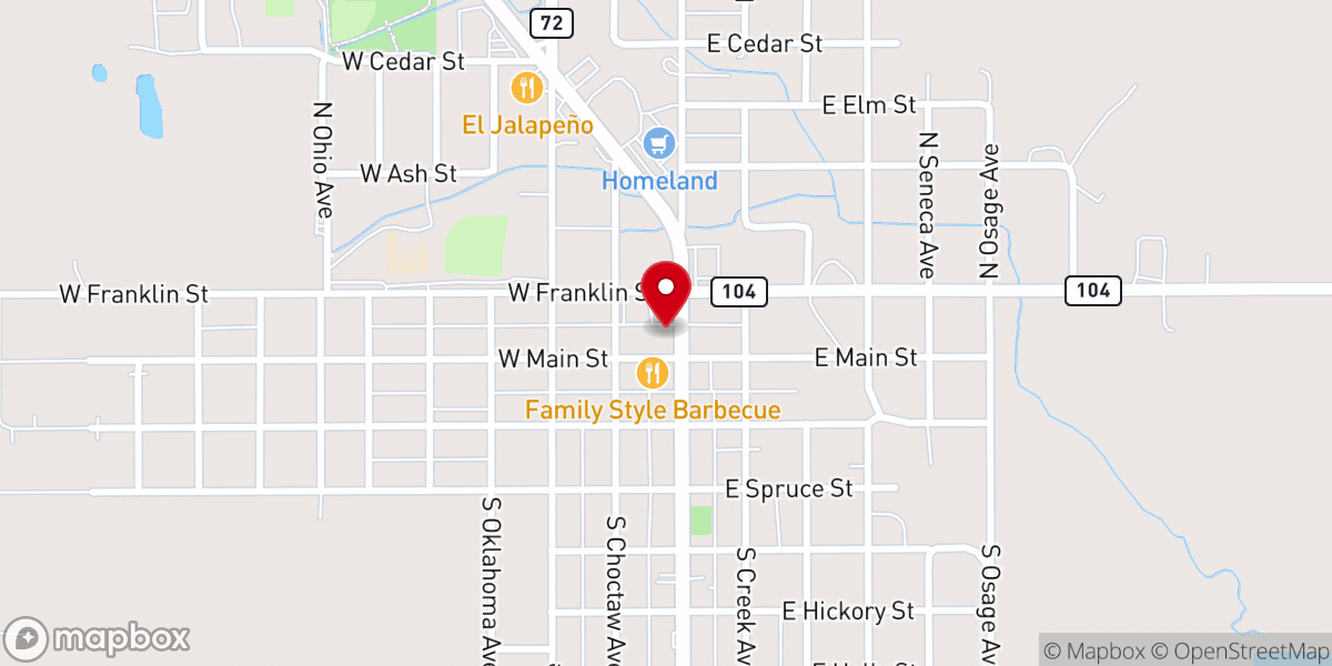 Map showing location of Ezra House