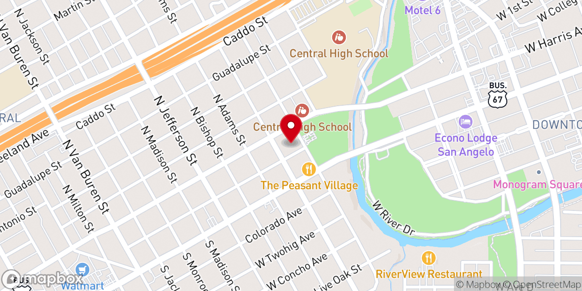 Map showing location of St Paul Presbyterian Church