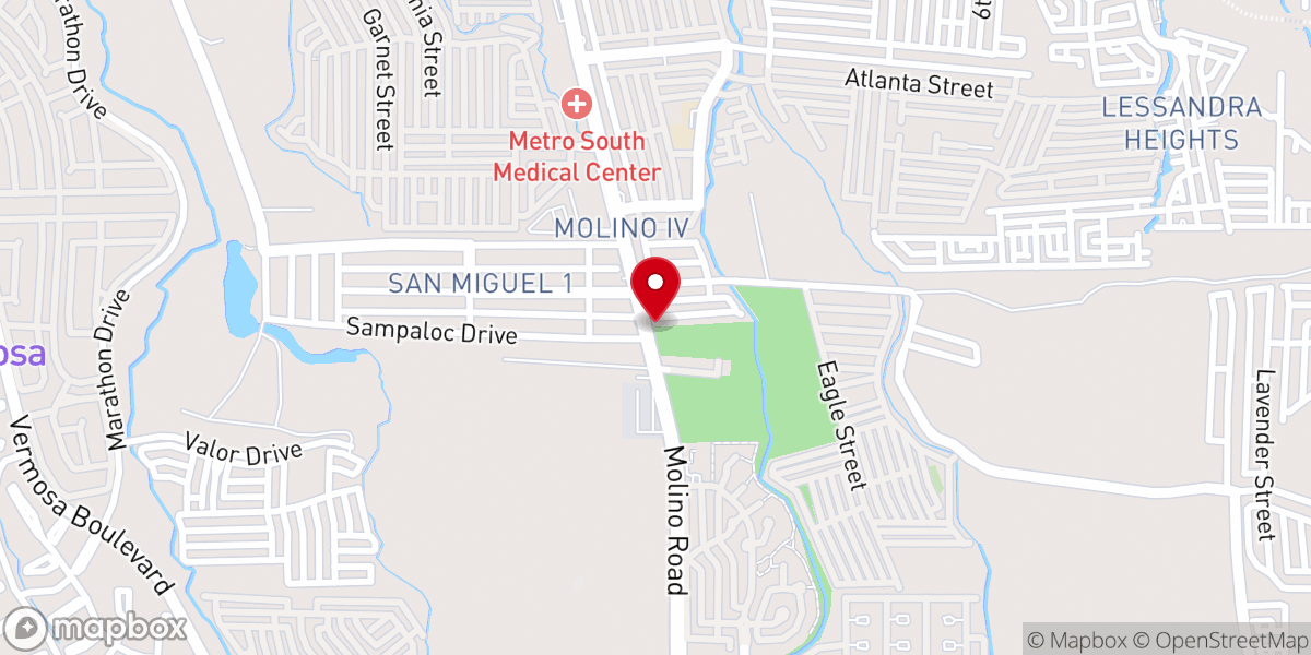 Map showing location of Cornerstone City Church (formerly MSBC)