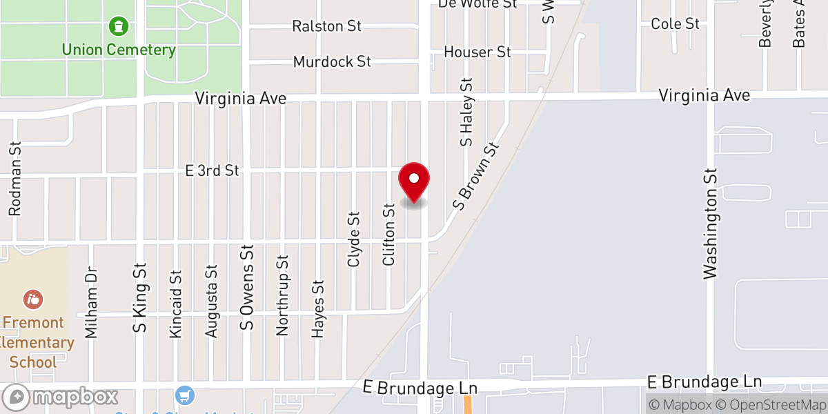 Map showing location of Faith Temple Church of God in Christ
