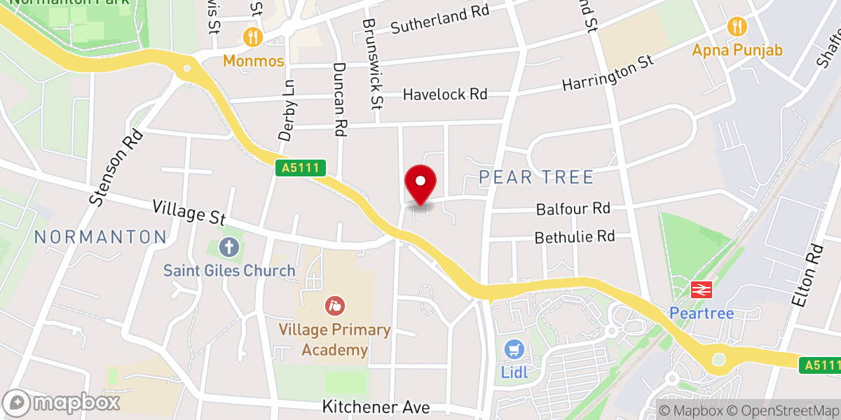 Map showing location of St George & All Soldier Saints RC Church