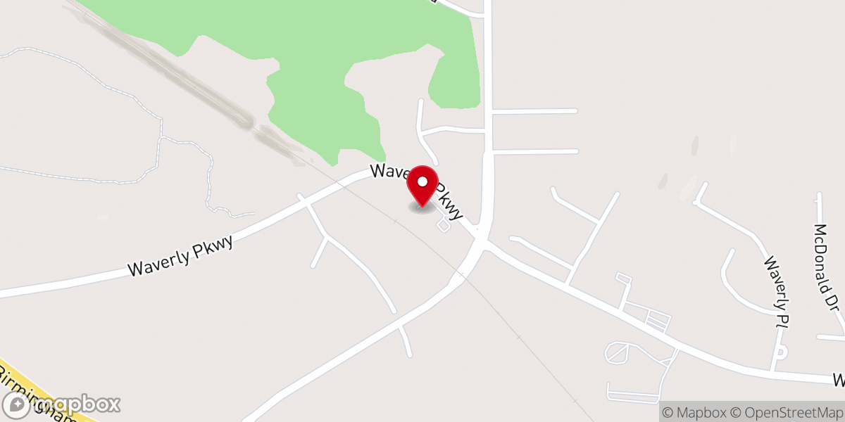 Map showing location of Purpose Baptist Church