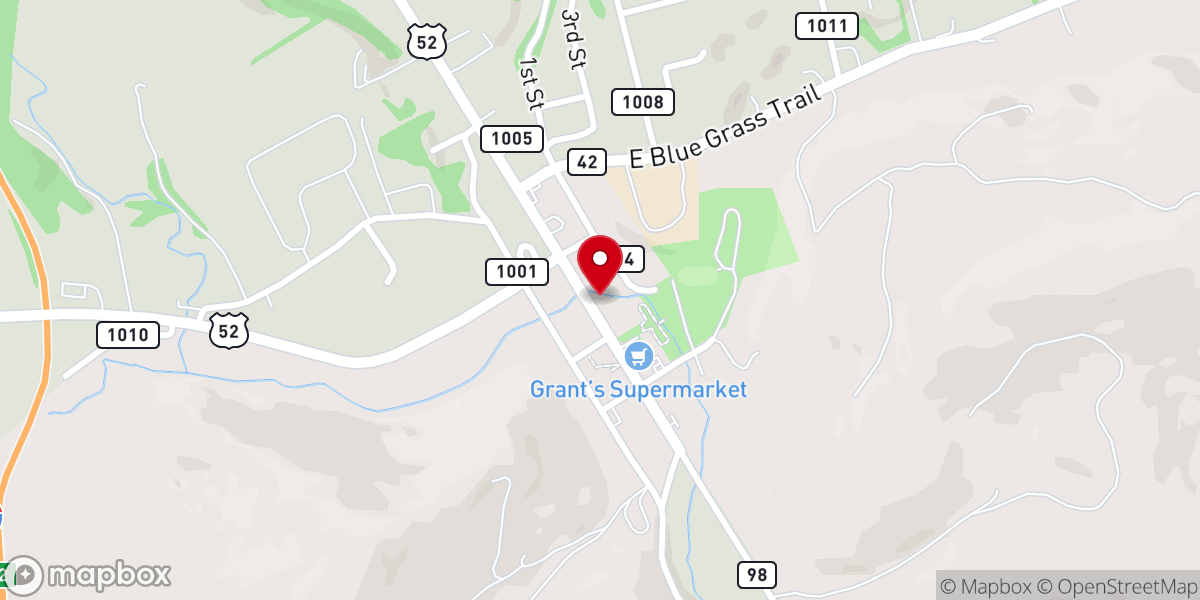 Map showing location of Bland Family Dentistry