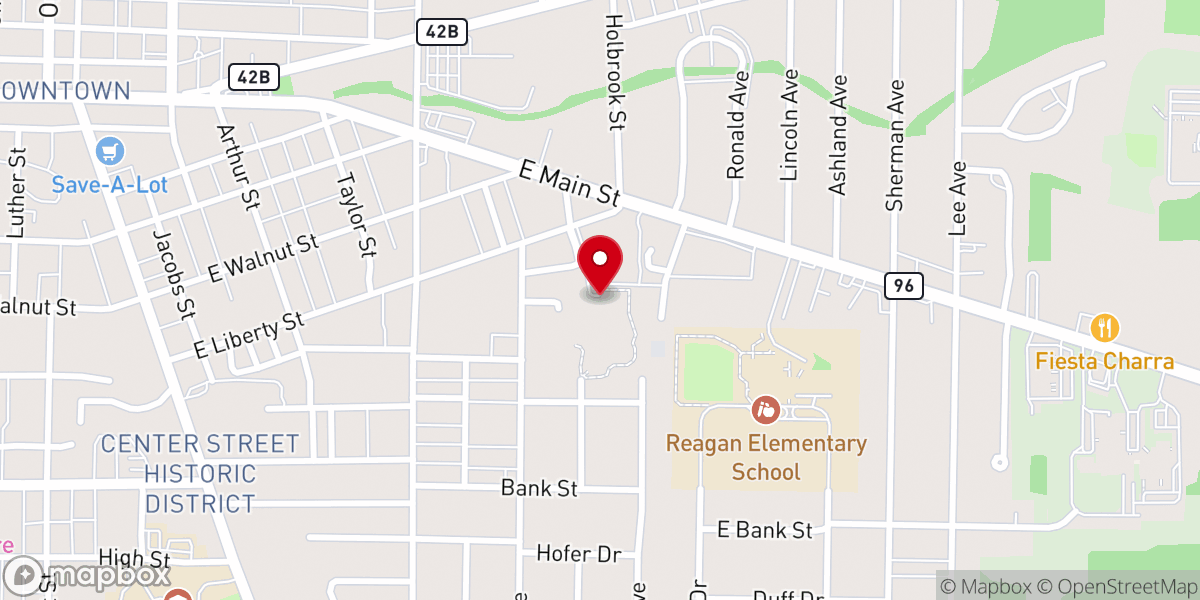 Map showing location of The Ashland Salvation Army Ray & Joan Kroc Corps Community Center