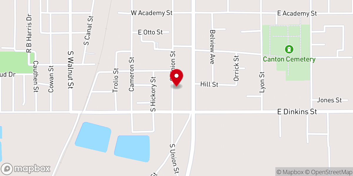 Map showing location of St Paul A.M.E. Zion Church