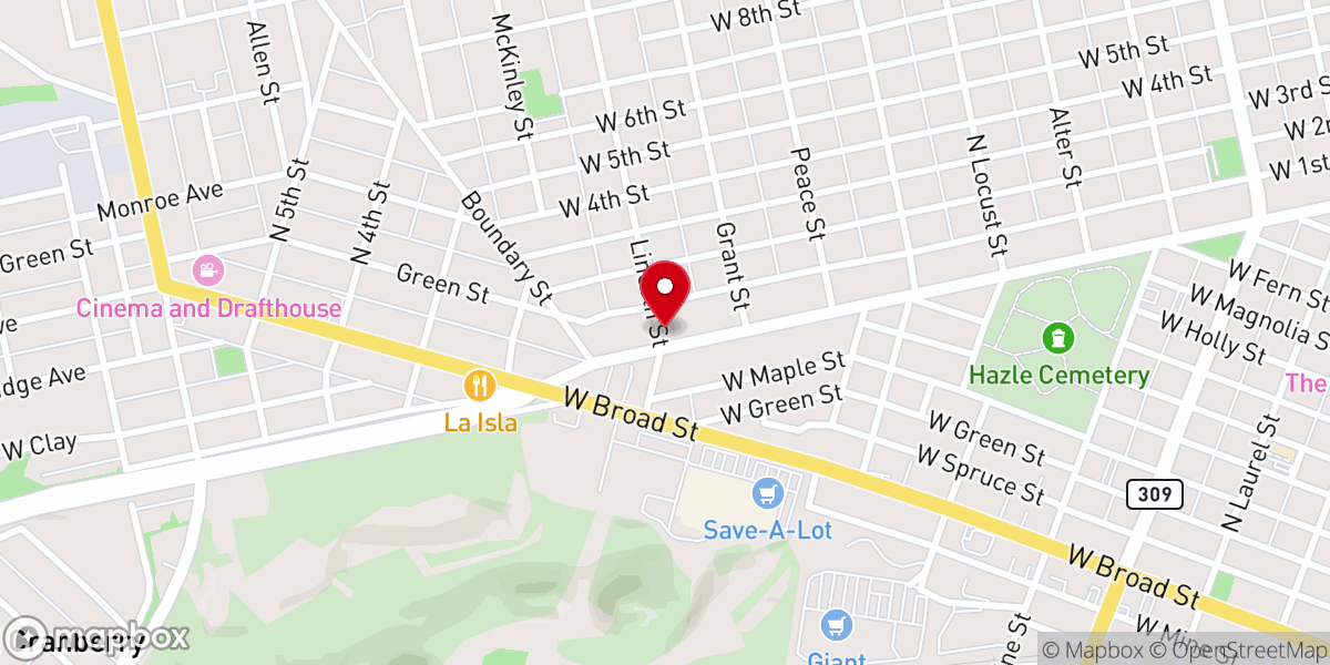 Map showing location of Iglesia Pentecostal La Gran Comision