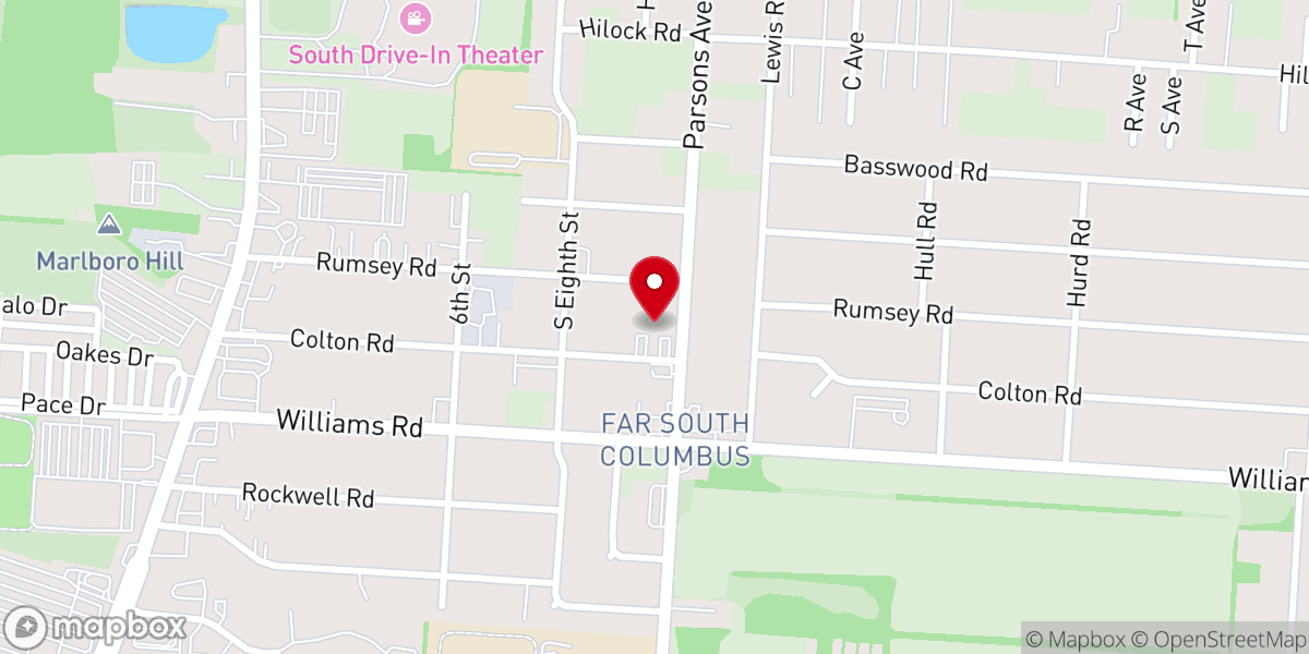 Map showing location of Parsons Ave Church of God