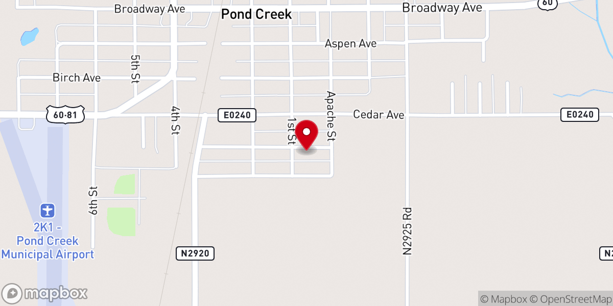 Map showing location of Methodist Church parsonage