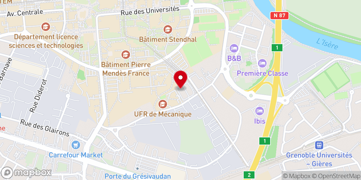 Map showing location of Le Refuge Grenoble International Church
