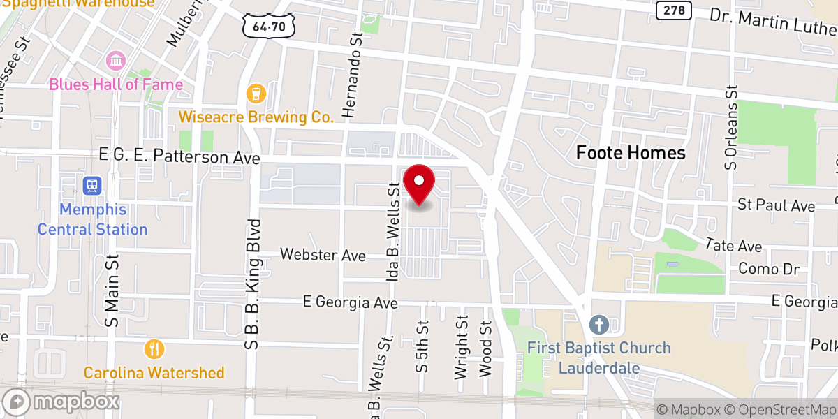 Map showing location of Temple of Deliverance Church Of God in Christ