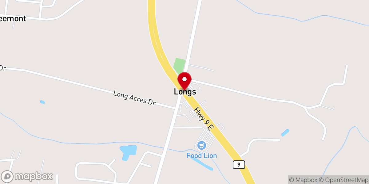 Map showing location of Longs