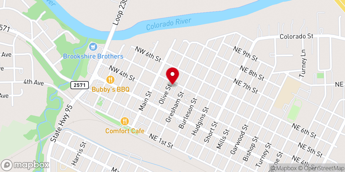 Map showing location of First United Methodist Church Community Center