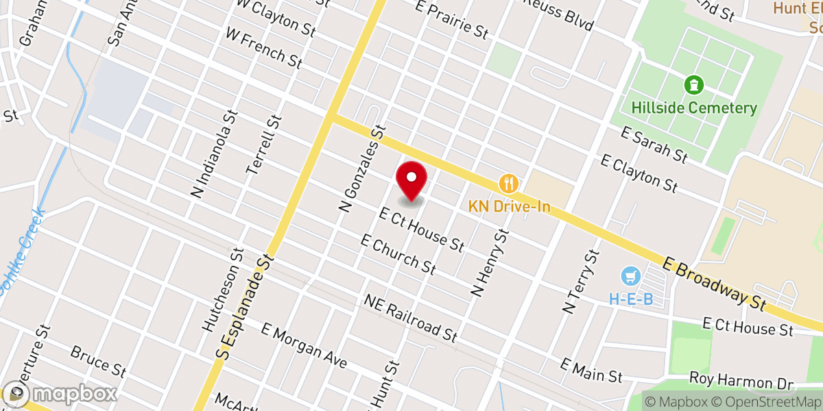 Map showing location of First Presbyterian Church