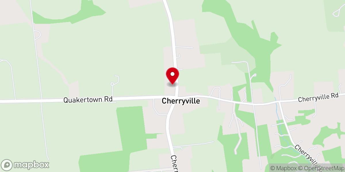 Map showing location of Cherryville Baptist Church