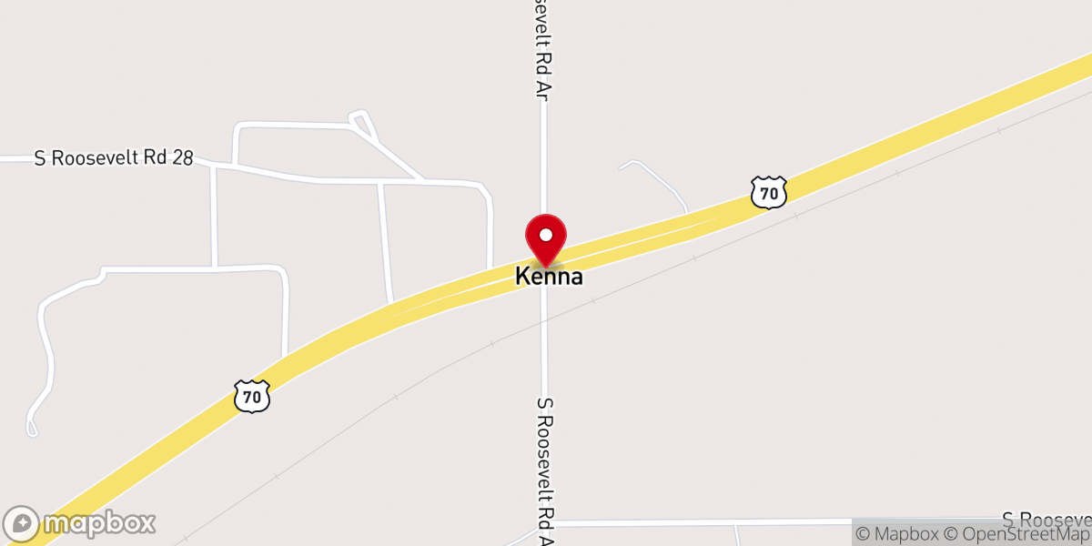 Map showing location of Kenna, NM 88122