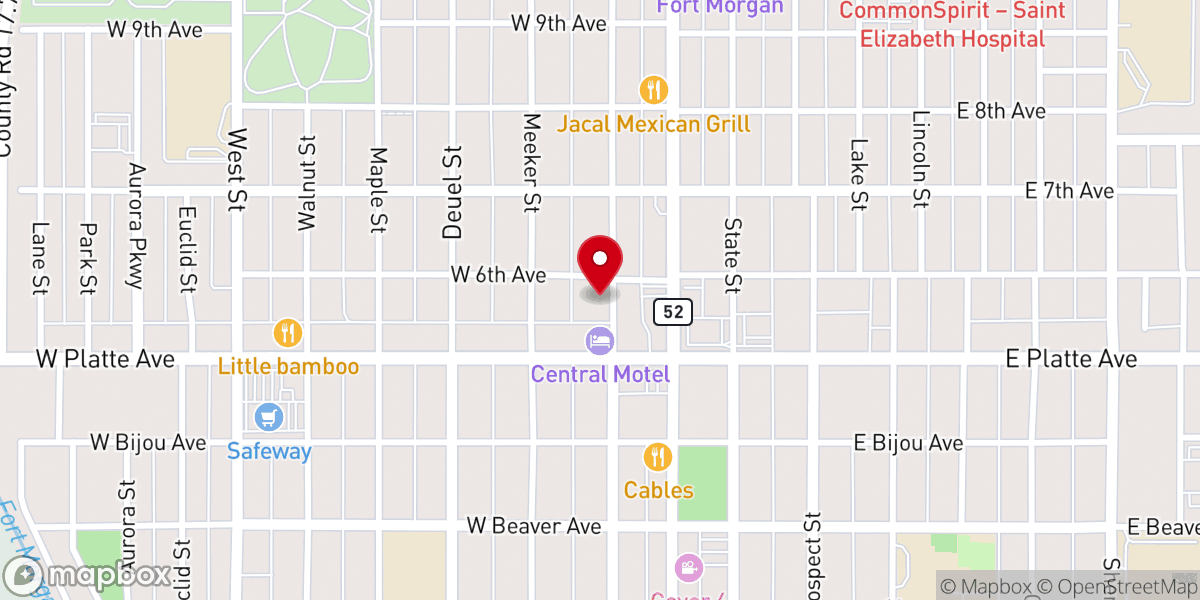 Map showing location of Zion Evangelical Lutheran Ch