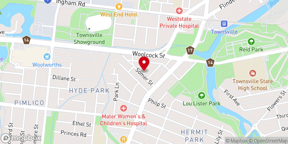 Map showing location of Pinnacle Pentecostal Church