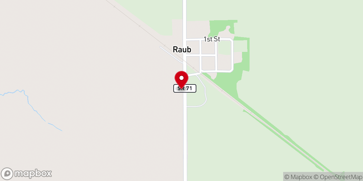Map showing location of Raub United Methodist Church