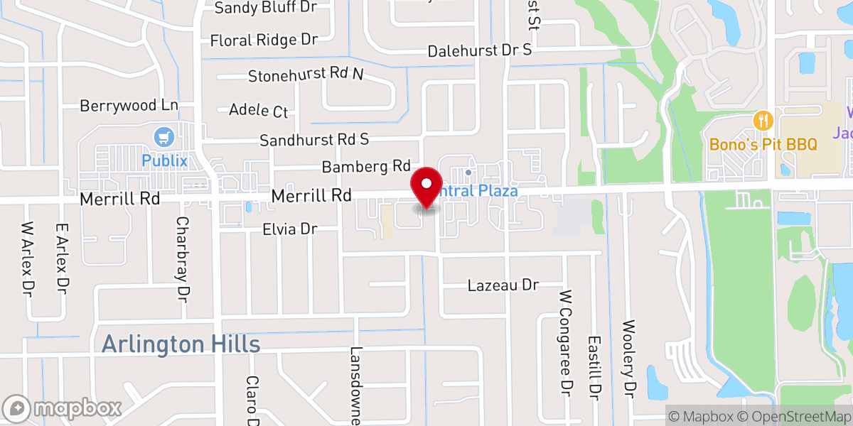 Map showing location of Arlington Alliance Church