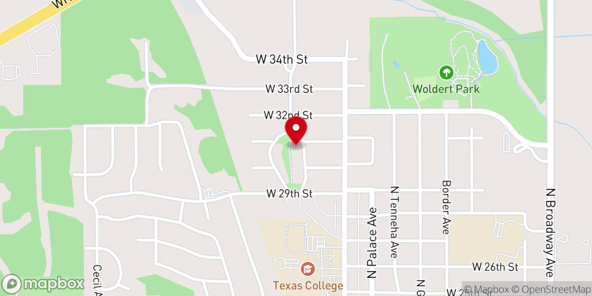 Map showing location of True Light Baptist Church