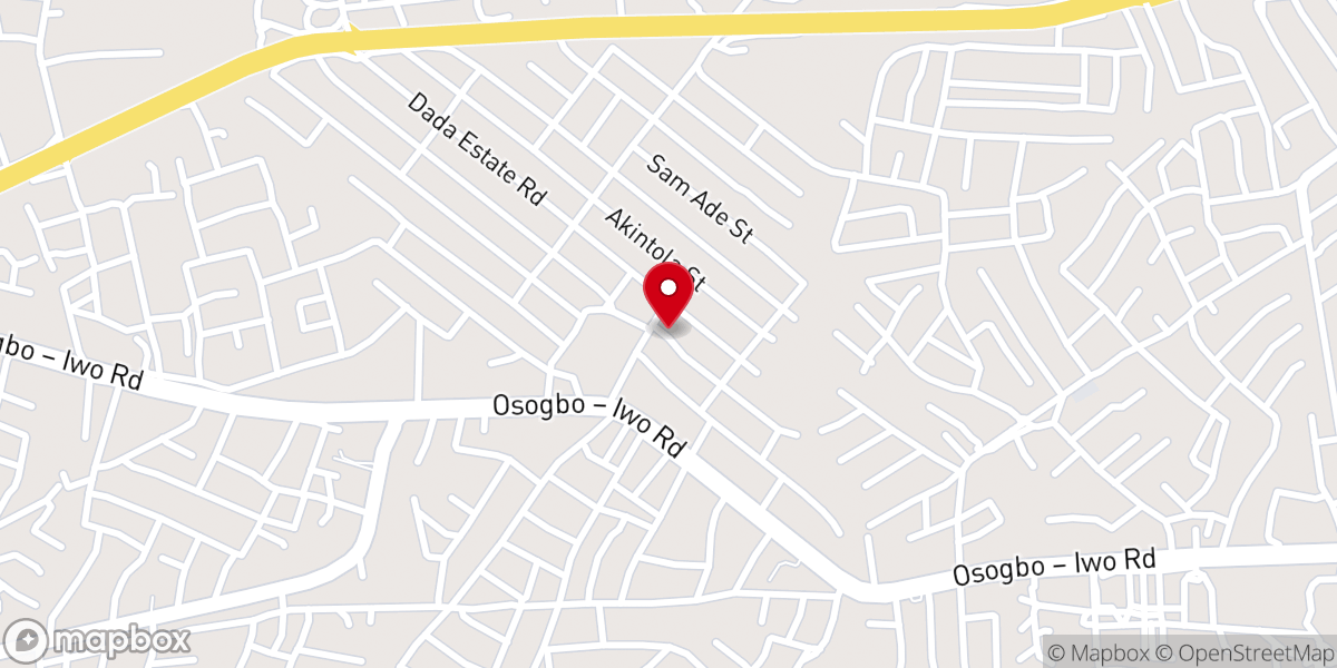 Map showing location of Canon Akinlade Memorial Anglican Church