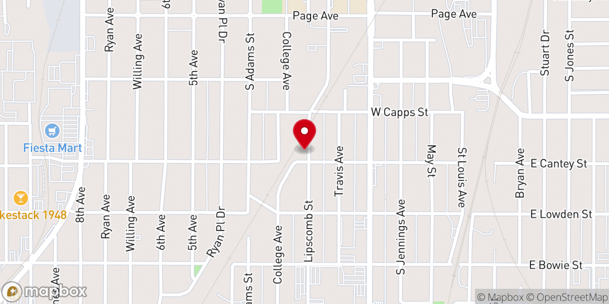 Map showing location of Salt and Light Community, Fort Worth, TX