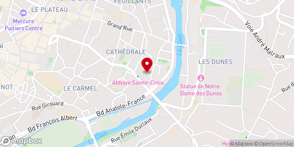 Map showing location of Cellule de Sainte Radegonde