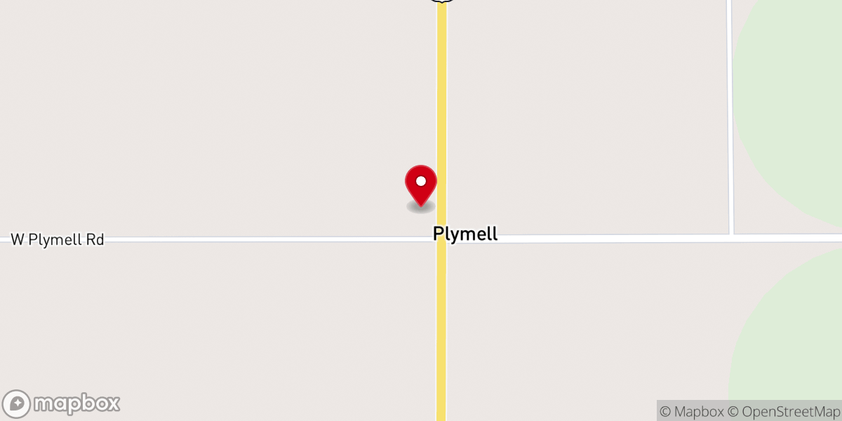 Map showing location of Plymell Union Church