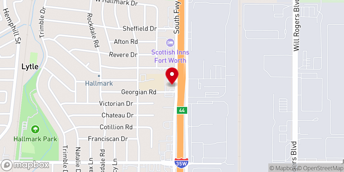 Map showing location of New Bethel Baptist Church