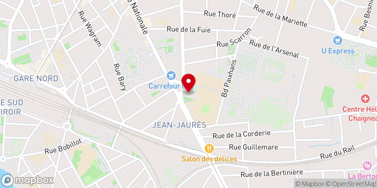 Map showing location of Église Sainte Jeanne-d'Arc