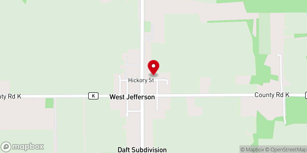 Map showing location of Zion Lutheran Church